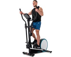 Hop-Sport HS-250C Riper Elektrisch-magnetische Crosstrainer voor thuisgebruik tot 150 kg - weerstandsysteem 18 kg, elliptische trainer app bediening, 12 programma's, 32 stappen magnetische weerstand