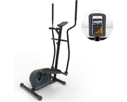 Klarfit Myon Cross crosstrainer - 12kg Vliegwielmassa - Magnetisch remsysteem - 8-Traps weerstand - SmartCardio Studio met Kinomap app - SilentBelt System - Polsslagmeter - Zwart