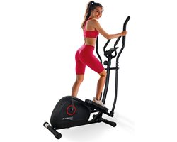 Mobiclinic ATLAS - Crosstrainer - 8 weerstandsniveaus - LCD scherm - Ergonomische handgrepen - Antislip pedalen - Inklapbare elliptische trainer - Tot 100 KG - Weerstand wiel 4KG