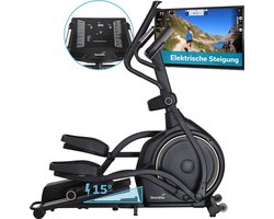 Skandika Crosstrainer Carbon P30-S | Elliptische Trainer voor thuis, met helling, tot 150 kg, 32 Weerstandsniveaus, Bluetooth, App-compatibel | fitnessapparatuur, trainingsapparaat voor duurtraining