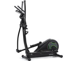 Zipro Heat Elektromagnetische Crosstrainer, Hartslagsensoren, Gemakkelijk te transporteren, Antislippedalen, Flessenhouder, Homegym, Stabiele structuur, Max. gebruikersgewicht 150 kg, zwart en groen