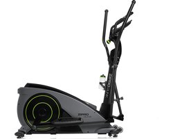 Zipro iConsole+ Dunk Elektromagnetische Crosstrainer, Hartslagsensoren, Gemakkelijk te transporteren, Antislippedalen, Flessenhouder, Homegym, Stabiele structuur, Max. gebruikersgewicht 150 kg, grijs en groen