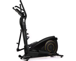 Zipro iConsole+ Dunk Gold Elektromagnetische Crosstrainer, Hartslagsensoren, Gemakkelijk te transporteren, Antislippedalen, Flessenhouder, Homegym, Stabiele structuur, Max. gebruikersgewicht 150 kg, zwart en goud