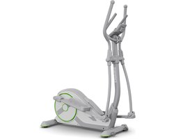 Zipro Wave White Elektromagnetische Crosstrainer, Hartslagsensoren, Gemakkelijk te transporteren, Antislippedalen, Flessenhouder, Homegym, Stabiele structuur, Max. gebruikersgewicht 120 kg, wit en groen