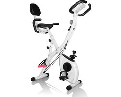 3 in 1 Opvouwbare Hometrainer - X-bike met 8 Verstelbare Weerstandsniveaus - 2.5KG Vliegwiel - LCD Scherm - Verstelbare Zitting - Wit en Zwart