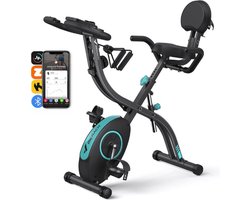 4 in 1 Hometrainer – Crosstrainer – Fiets – Fitness – Met Rugleuning – LCD Monitor – Conditie – Gezondheid – Inklapbaar – Geruisloos – Zwart