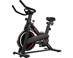 Bizon Fit - Spinnnig fiets - hometrainer – fitness fiets – zwart/rood - Cardio