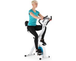 Capital Sports Azura Air Hometrainer - Riemaandrijving - Magneetweerstand: 8 standen - Hartslagmonitor - Trainingscomputer - LC Display - Vliegwielmassa: 8 kg - Rugleuning - Tablethouder - Max. 100 kg - Vouwbaar - Wit