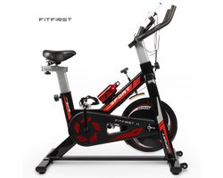 FitFirst® Hometrainer | Ingebouwde hartslagmeter | Display met info | Met Bidonhouder | Max 150KG gebruikersgewicht en tot 1.95m | Spinning Fiets | Fitness Fiets