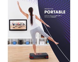 Fitnessstepper voor thuis en sportschool - aerobics cardio gewichten yoga dvd-training - instelbare hoogte 1015 cm Mini stepper