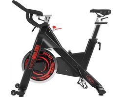 Gorilla Sports Indoor Cycling Bike Deluxe - Fitness Fiets - 18 kg Vliegwiel - Verstelbaar - Zwart