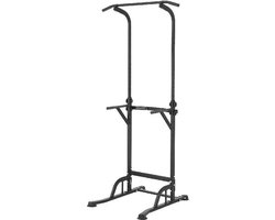 Gran Vida® - Pull-up Rack - Verstelbare Hoogte - Krachttraining - Calisthenics - Stevige Constructie - Pull-ups, Dips, Leg Raises - Zwart