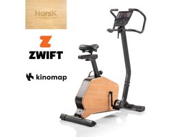 Hammer Fitness CardioPace 5.0 NorsK - Hometrainer - Ergometer - met Zwift en Kinomap - Lage Instap - Hardhout