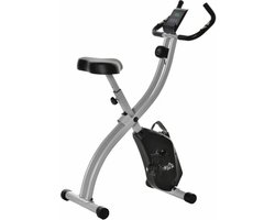 Hometrainer met LCD-display - Hometrainer fiets - Fietstrainer - Fitness - Grijs/zwart