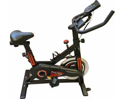 Hometrainer voor thuis, indoor spinningfiets, studiokwaliteit, groot tweerichtingsvliegwiel, stationaire riemaandrijving, verstelbaar zadel, LCD-scherm