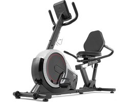 Hop-Sport elliptische trainer HS-060L - elliptische trainer met Handpulssensoren, 15 kg Vliegwiel, 8 Weerstandsniveaus - Zitergometer voor Senioren max. Gebruikersgewicht 130 kg