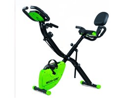 Kibus Inklapbare Hometrainer incl. Roeiriemen - Opvouwbaar - Fitness Fiets - 8 niveaus - Handsensoren - Home Trainer