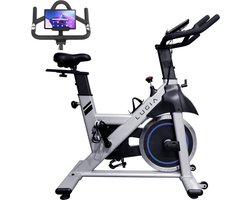 Lugia Hometrainer PRO Fiets - 15 KG Vliegwiel - Led Display met Hartslagmeter - Fitness Fiets - Verstelbaar Zadel - 0-100% weerstand niveaus - Max 150kg