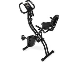 Luxari - X-Bike Pro - Hometrainer - Inklapbaar - Rugleuning - 10 verstelbare standen - Inclusief 2 Weerstandsbanden - Hartslagfunctie - Fitness Fiets