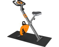 Mara Hometrainer - Fitnessfiets - Inklapbaar - 8 Magnetische Weerstandsinstellingen  - Telefoonhouder - Oranje - 78 x 41 x 113 cm