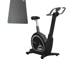 Skandika Abisko Ergometer SET – Hometrainer – Ergometer (106l x 57.5b x 123h cm) + Mat (60 x 120 cm) - Premium EMS weerstand, slimme app controle, automatische stuur- en zadelverstelling, 36 weerstandsniveaus, bluetooth, computer display – zwart