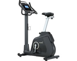 Skandika Cykling P14 Ergometer Hometrainer – Hometrainer - Hometrainer, multimedia Android computer, tot 150 kg, tot 205 cm, speakers, Bluetooth, app-verbinding, Kinomap - Fitnessfiets voor thuis – 105 x 51 x 147 cm (L x B x H) – zwart