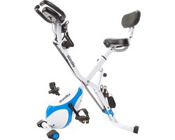 Skandika Foldaway X-3000 Fitnessbike – Hometrainers - Hometrainer fiets - F-Bike B-Bike met rugleuning, ergometer fiets, opvouwbaar - Multi-Gym 4 in 1 Oefenfiets, Ligfiets, Benentrainer, Krachtstation – Max. 100 kg gebruikersgewicht - black