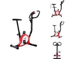 vidaXL Hometrainer Beginner - Robuust - 64 x 41 x 101 cm - Rood/Wit - Hometrainer