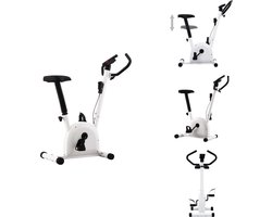 vidaXL Hometrainer - Hometrainers - Fitness Fiets - Fitness Fietsen - Hometrainer met bandweerstand wit