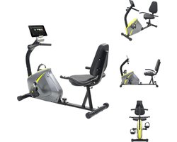 vidaXL Magnetische hometrainer - Grijs/Geel - 136 x 56 x 92.5 cm - 8-voudige weerstand - Hometrainer