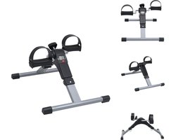 vidaXL Pedaaltrainer - Krachttraining en circulatieverbetering - Staal/Kunststof - 49x37x36 cm - Zwart/Grijs - Hometrainer