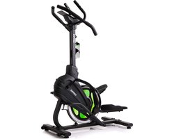 Zipro Climber Magnetische Crosstrainer, Hartslagsensoren, Gemakkelijk te transporteren, Antislippedalen, Flessenhouder, Homegym, Stabiele structuur, Max. gebruikersgewicht 120 kg, zwart en groen