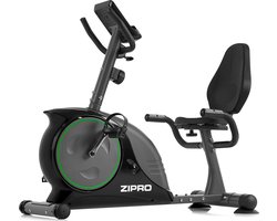 Zipro Easy Elektromagnetische Fiets, Hartslagsensoren, Gemakkelijk te transporteren, Antislippedalen, Flessenhouder, Homegym, Stabiele structuur, Max. gebruikersgewicht 150 kg, grijs en groen