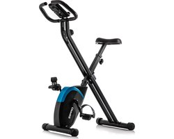 Zipro Future X Hometrainer Magnetische Fiets, Hartslagsensoren, Gemakkelijk te transporteren, Antislippedalen, Flessenhouder, Homegym, Stabiele structuur, Max. gebruikersgewicht 110 kg, zwart en blauw