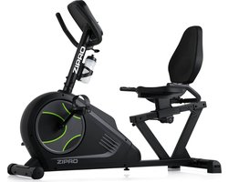 Zipro iConsole+ Glow Elektromagnetische Fiets, Hartslagsensoren, Gemakkelijk te transporteren, Antislippedalen, Flessenhouder, Homegym, Stabiele structuur, Max. gebruikersgewicht 150 kg, grijs en groen