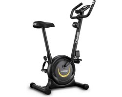 Zipro One S Gold Hometrainer Magnetische Fiets, Hartslagsensoren, Gemakkelijk te transporteren, Antislippedalen, Flessenhouder, Homegym, Stabiele structuur, Max. gebruikersgewicht 110 kg, zwart en goud