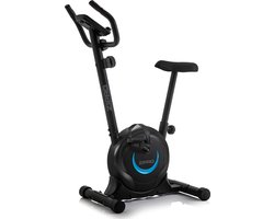 Zipro One S Hometrainer Magnetische Fiets, Hartslagsensoren, Gemakkelijk te transporteren, Antislippedalen, Flessenhouder, Homegym, Stabiele structuur, Max. gebruikersgewicht 110 kg, zwart en blauw