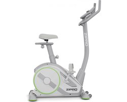 Zipro Rave Hometrainer Elektromagnetische Fiets, Hartslagsensoren, Gemakkelijk te transporteren, Antislippedalen, Flessenhouder, Homegym, Stabiele structuur, Max. gebruikersgewicht 120 kg, wit en groen