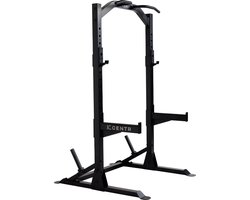 Centr Half Rack - Squat Rack - Power Rack - met Pull-Up Bar - Zwart