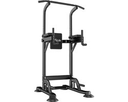 DH FitLife Power Tower Dip Station, Sportapparaten met optrekstang, dip bars en rugtrainer, krachtstation, krachttoren, fitnessstation, power rack voor thuisgym, krachttraining voor thuis