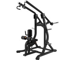 Evolve Fitness UL-290 Ultra Series - Dynamic High Row Machine - Plate Loaded - Zwart frame & zwarte bekleding - Verstelbaar - PU-lederen bekleding - Vloerbeschemers - Gewichtsopslag