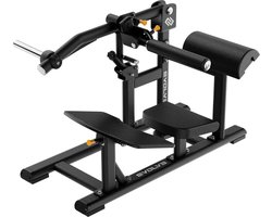 Evolve Fitness UL-310 Ultra Series - Hip Thrust Machine - Plate Loaded - Zwart frame & zwarte bekleding - Verstelbaar - PU-lederen bekleding - Vloerbeschemers