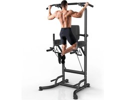 Exitosas Pull Up Station - thuis fitness - verstelbaar in hoogte (183-233 cm) - voor verschillende spiergroepen - 101x93x234 cm