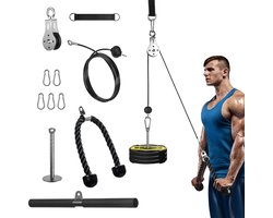 Fitness apparatuur Set - Fitness Cable lat Pulley Systeem - Home Gym Machine Pulley System Fitness DIY - Kabel Katrol voor LAT Pulldowns - Biceps Krul - Triceps Extensions - Spieren Kweken Workout