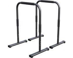 Gorilla Sports Dip Bars Deluxe - Push up stand bar - Parallettes - Zwart