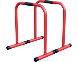 Gorilla Sports Dip Bars - Parallettes - Push up stand bar -Rood