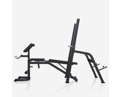 Gorilla Sports Halterbank met Squat Rack - Haltersteunen met 6 standen - Zwart