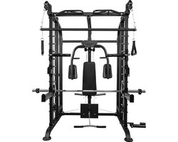 Gorilla Sports Smith Machine - Krachtstation - Homegym - met Butterfly - Incl Accessoires - Belastbaar tot 300 kg