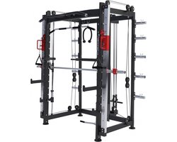 Gorilla Sports Smith Machine - Krachtstation - Multi Press - Homegym - Full body training - Incl. accessoires