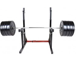 Gorilla Sports Squat Rack met 167 kg Olympische Halterset - Professioneel - Power Rack - Halter met Gewichten